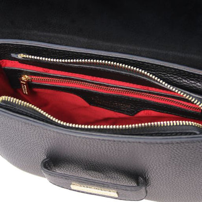 TL Bag - Schultertasche Leder Schwarz
