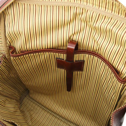 Bangkok - Notebook Rucksack aus Leder - Gross Braun