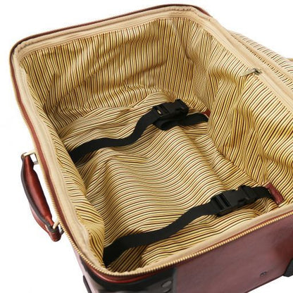TL Voyager - 4 Rollen Ledertrolley Braun